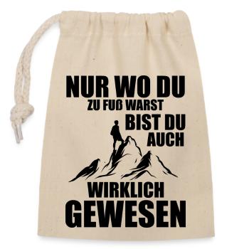 Hiking Hiking Sports Mountains - Closable cotton gift bag (14x20cm) - nature - Front