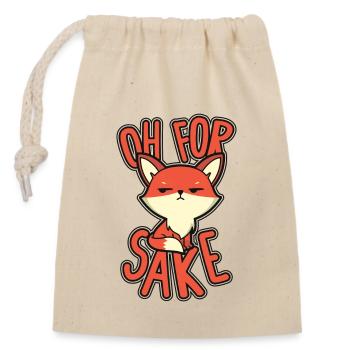 Oh For Sake Renard roux Canidés Caninae Renard amoureux Renard - Sac cadeau en coton avec cordon (14 x 20 cm) - nature - Devant