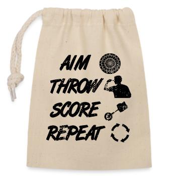 Darts Schedule - Closable cotton gift bag (14x20cm) - nature - Front