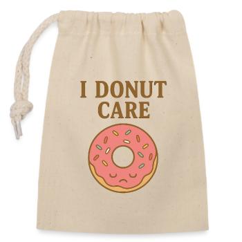 Ich kümmere mich um Donuts - Verschließbarer Geschenkbeutel aus Baumwolle (14x20cm) - Natur - Vorne