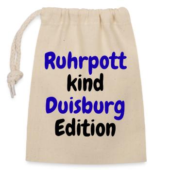 Ruhrpott Kind - Édition Duisbourg - Sac cadeau en coton avec cordon (14 x 20 cm) - nature - Devant