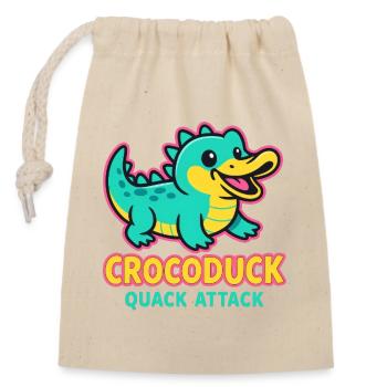 Crocoduck - Quack Attack - Closable cotton gift bag (14x20cm) - nature - Front