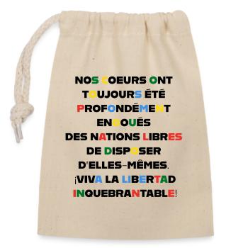 LONG LIVE FREEDOM - Closable cotton gift bag (14x20cm) - nature - Front