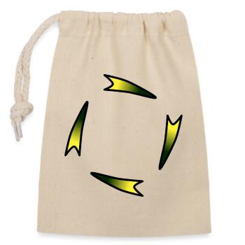 Luminous Corner Ribbons Abstract - Closable cotton gift bag (14x20cm) - nature - Front