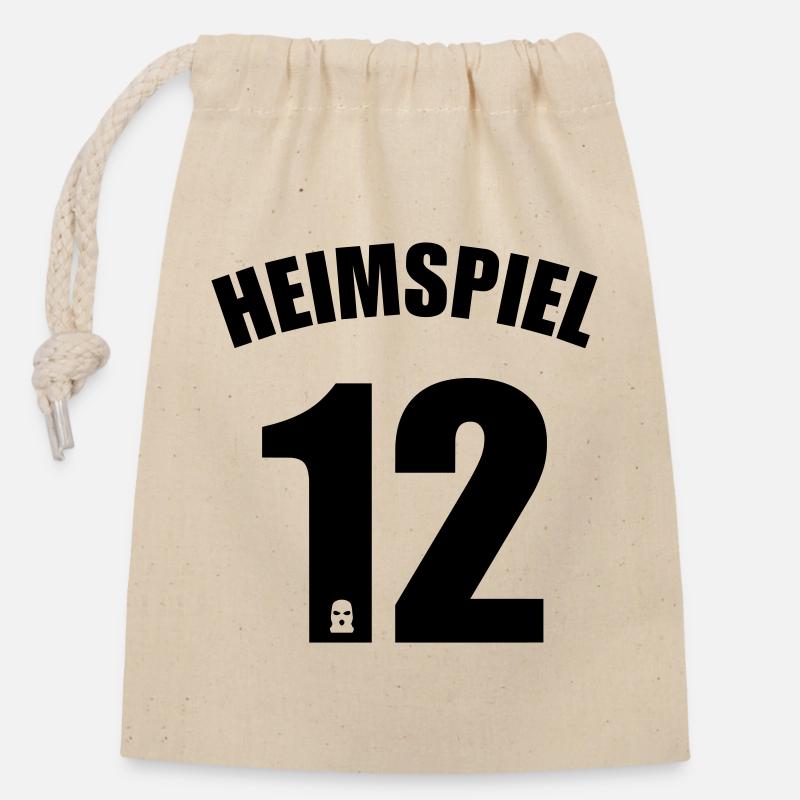 Heimspiel - Verschließbarer Geschenkbeutel aus Baumwolle (14x20cm) - Natur