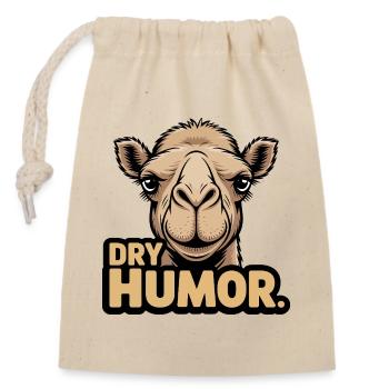Illustration d’humour sec de chameau - Sac cadeau en coton avec cordon (14 x 20 cm) - nature - Devant