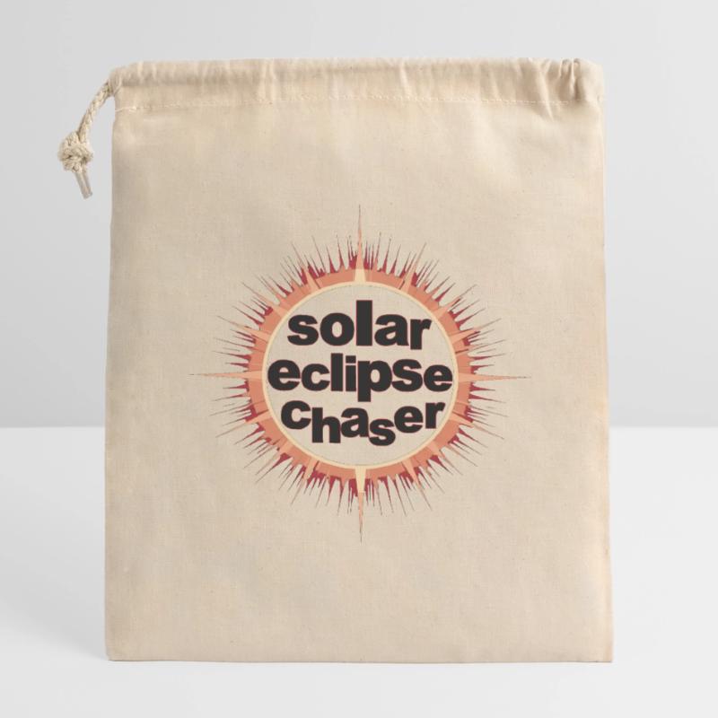 Solar eclipse chaser Verschließbarer Geschenkbeutel aus Baumwolle (14x20cm)