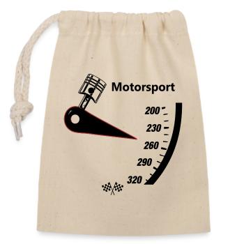 Motorsport Speedometer - Closable cotton gift bag (14x20cm) - nature - Front