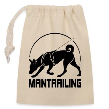 Basenji Mantrailing Hundesport Hunde Wilsigns - Verschließbarer Geschenkbeutel aus Baumwolle (14x20cm) - Natur - Vorne