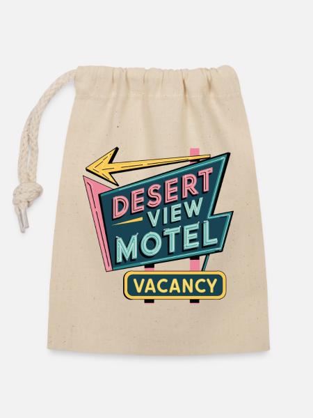 Desert View Motel - Verschließbarer Geschenkbeutel aus Baumwolle (14x20cm) - Natur