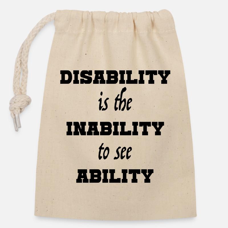 Ability4 - Closable cotton gift bag (14x20cm) - nature