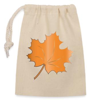automne - Sac cadeau en coton avec cordon (14 x 20 cm) - nature - Devant