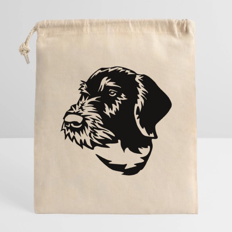 German Wirehaired Pointer Closable cotton gift bag (14x20cm)