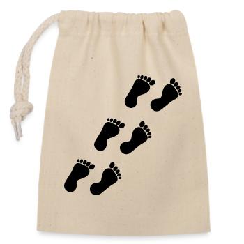 Foot Feet Foot Care Podiatry Gift Gift Idea - Sac cadeau en coton avec cordon (14 x 20 cm) - nature - Devant