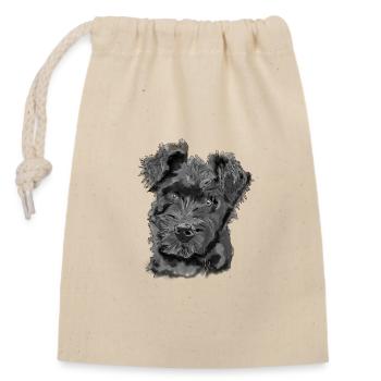 Pumi - Closable cotton gift bag (14x20cm) - nature - Front