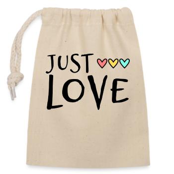 JUST MARRIED. VIVE LES MARIES. EVJF - Sac cadeau en coton avec cordon (14 x 20 cm) - nature - Devant
