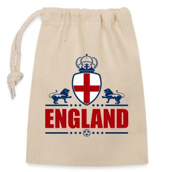 ANGLETERRE ROUGE-BLEU LINEART - Sac cadeau en coton avec cordon (14 x 20 cm) - nature - Devant