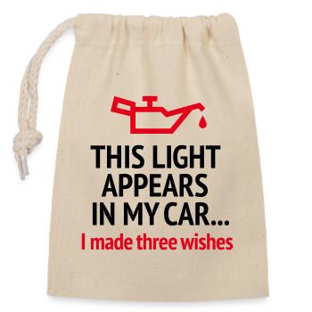 Drôle de mécanicien de voiture disant lampe à huile Voyant d’avertissement W - Sac cadeau en coton avec cordon (14 x 20 cm) - nature - Devant