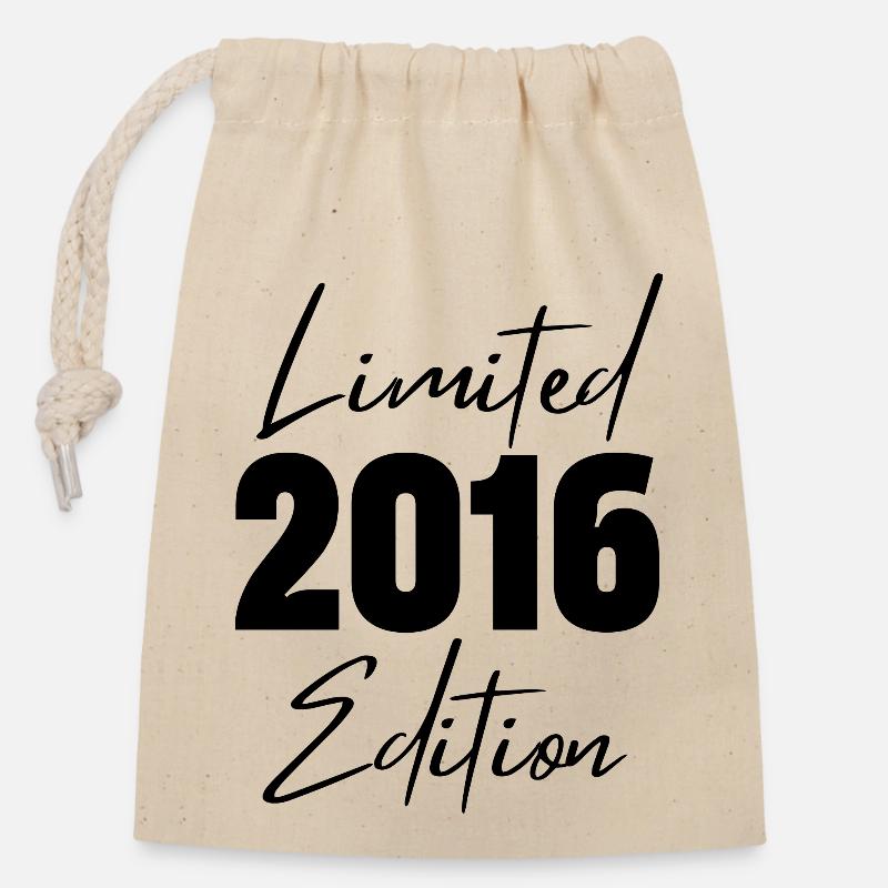 2016 Limited Edition - Closable cotton gift bag (14x20cm) - nature