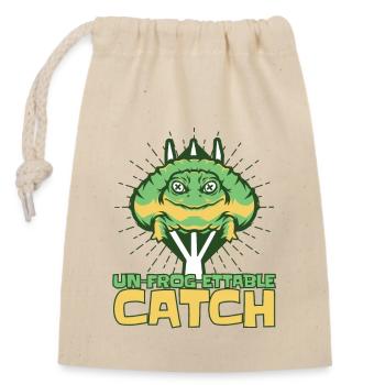Un Frog Ettable Catch Tadpole Tree Frog - Closable cotton gift bag (14x20cm) - nature - Front