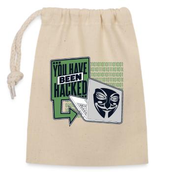 You Have Been Hacked Phishing Sniffer Grey Hat - Verschließbarer Geschenkbeutel aus Baumwolle (14x20cm) - Natur - Vorne