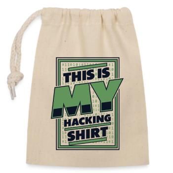 This Is My Hacking Clothing Phishing Sniffer Grey - Verschließbarer Geschenkbeutel aus Baumwolle (14x20cm) - Natur - Vorne