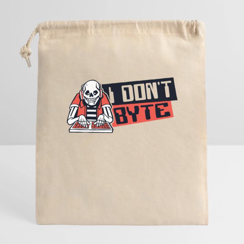 I Don't Byte Softwareingenieur Developer Coder Verschließbarer Geschenkbeutel aus Baumwolle (14x20cm)