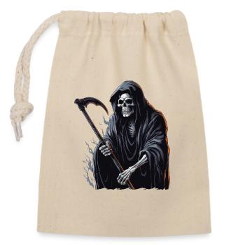 Halloween Grim Reaper - Closable cotton gift bag (14x20cm) - nature - Front