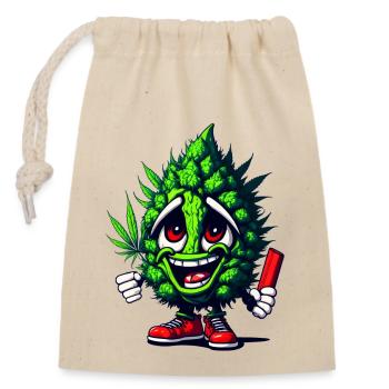 420 -Closing time - Closable cotton gift bag (14x20cm) - nature - Front