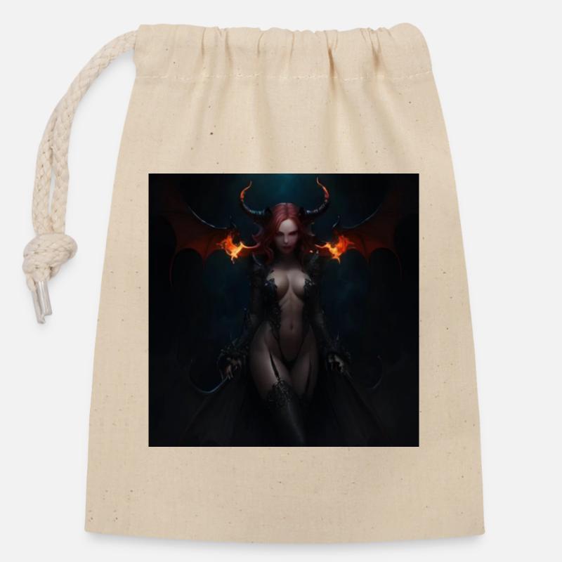 Firebug - Closable cotton gift bag (14x20cm) - nature