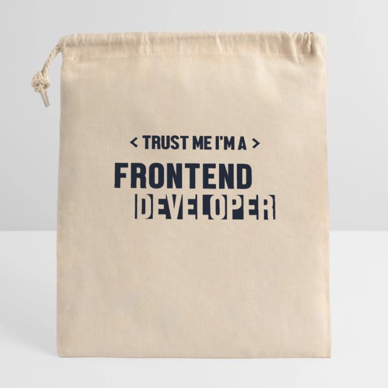 Trust Me I'm Frontend Developer Developer Verschließbarer Geschenkbeutel aus Baumwolle (14x20cm)