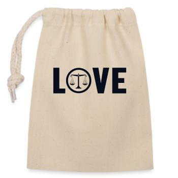 Love Legal Counsel Attorney General Law - Closable cotton gift bag (14x20cm) - nature - Front