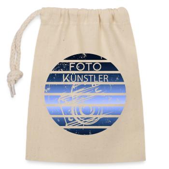 Foto Künstler - Verschließbarer Geschenkbeutel aus Baumwolle (14x20cm) - Natur - Vorne