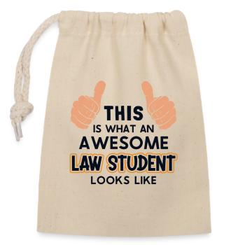 Voici à quoi ressemble un étudiant en droit génial - Sac cadeau en coton avec cordon (14 x 20 cm) - nature - Devant