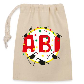 ABI Party mit viel Spaß, eine coole Geschenkidee. - Verschließbarer Geschenkbeutel aus Baumwolle (14x20cm) - Natur - Vorne