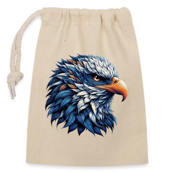 Eagle - Closable cotton gift bag (14x20cm) - nature - Front