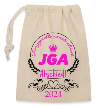 Hen Party 2024 2 - Closable cotton gift bag (14x20cm) - nature - Front