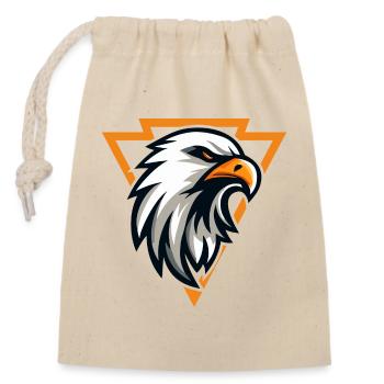 Eagle Head - Closable cotton gift bag (14x20cm) - nature - Front