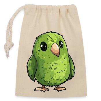 petit kakapo de Nouvelle-Zélande - Sac cadeau en coton avec cordon (14 x 20 cm) - nature - Devant