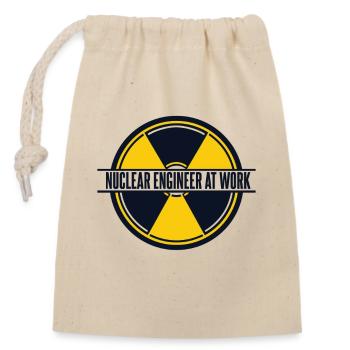 Nuklearingenieur bei der Arbeit Energie Uran Kernkraft - Verschließbarer Geschenkbeutel aus Baumwolle (14x20cm) - Natur - Vorne