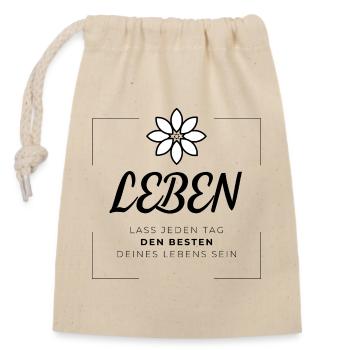 Sagesse - Vie - Sac cadeau en coton avec cordon (14 x 20 cm) - nature - Devant