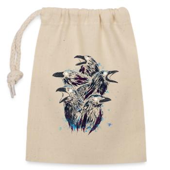 A Murder of Crows - Closable cotton gift bag (14x20cm) - nature - Front