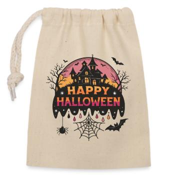 Haunted Castle Halloween - Closable cotton gift bag (14x20cm) - nature - Front