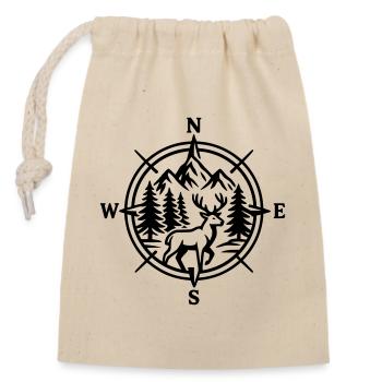Nature - Sac cadeau en coton avec cordon (14 x 20 cm) - nature - Devant