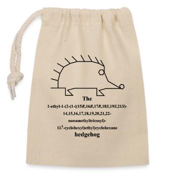 Hedgehog Molecule - IUPAC nomenclature Joke -b - Closable cotton gift bag (14x20cm) - nature - Front