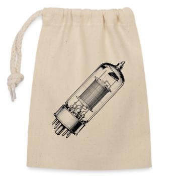 Tube EL34-transparent - Closable cotton gift bag (14x20cm) - nature - Front