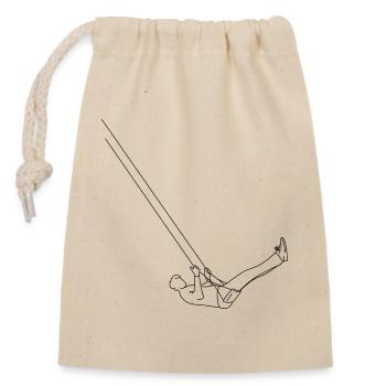 Swing - Closable cotton gift bag (14x20cm) - nature - Front