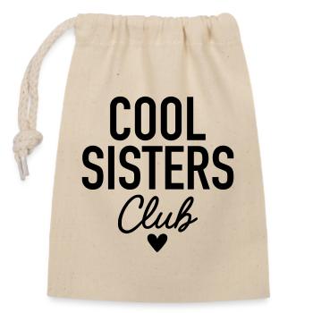Club des Sœurs Cool - Sac cadeau en coton avec cordon (14 x 20 cm) - nature - Devant