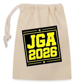 JGA 2026 - Sac cadeau en coton avec cordon (14 x 20 cm) - nature - Devant