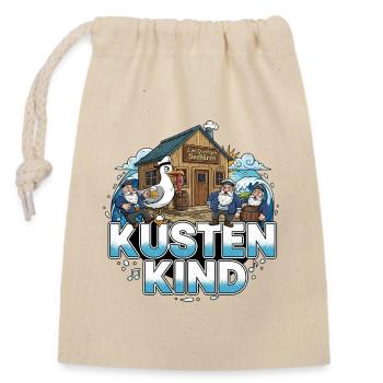 Coastal Child Harbour Pub - Sac cadeau en coton avec cordon (14 x 20 cm) - nature - Devant